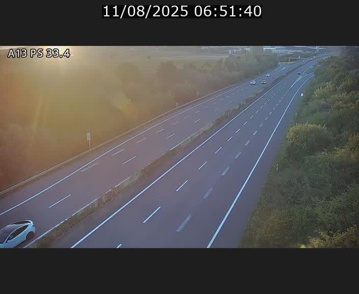 Webcam trafic sur A13 à hauteur de Mondorf-les-Bains en direction d'Altwies