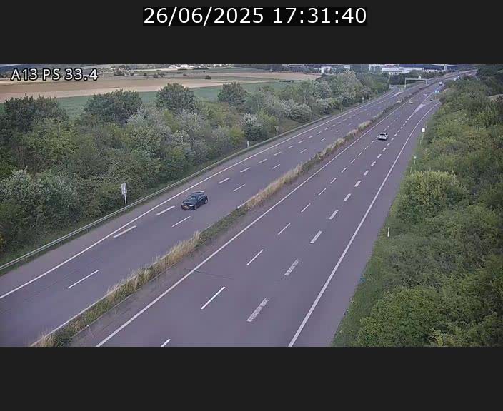 Webcam trafic sur A13 à hauteur de Mondorf-les-Bains en direction d'Altwies