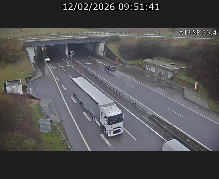 Webcam trafic sur A13 à hauteur d'Altwies en direction de Mondorf-les-bains et en provenance de l'Allemagne