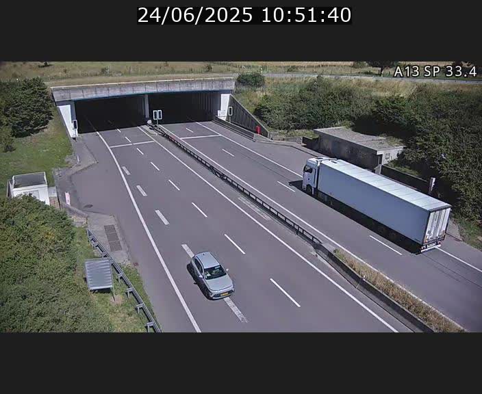 Webcam trafic sur A13 à hauteur d'Altwies en direction de Mondorf-les-bains et en provenance de l'Allemagne