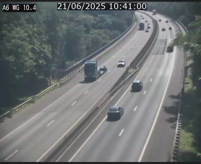 Traffic live webcam Luxembourg Mamer - A6 - BK 10.4 - direction Luxembourg/France/Allemagne