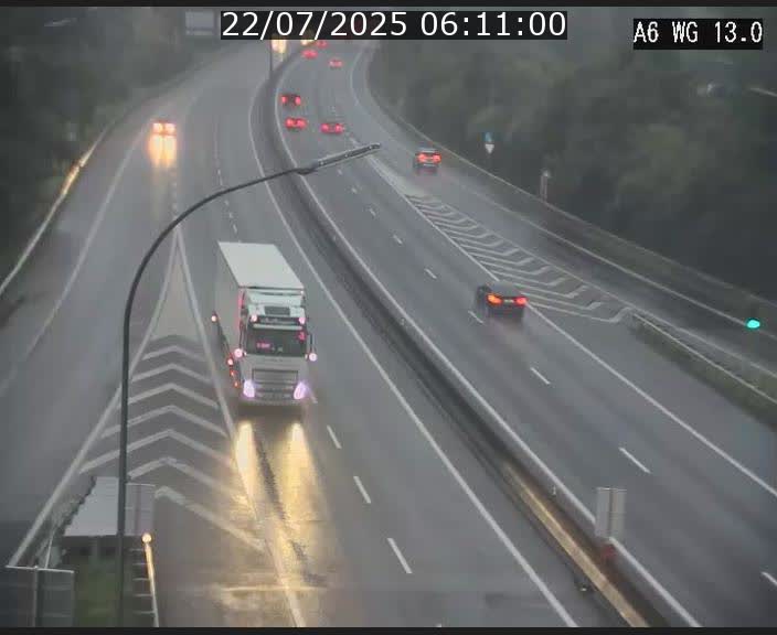 Traffic live webcam Luxembourg Mamer - A6 - BK 13 - direction Luxembourg/France/Allemagne