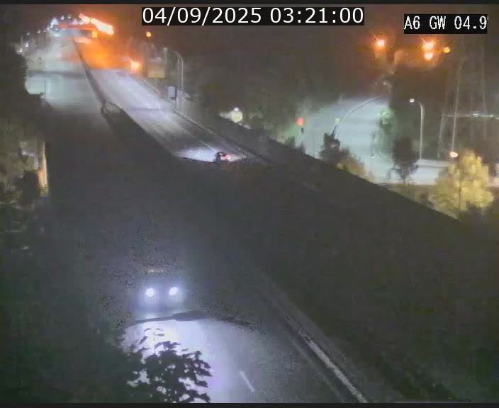 Traffic live webcam Luxembourg Croix de Cessange - A6 - BK 4.9 - direction Belgique