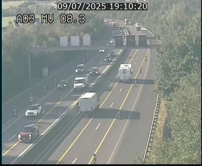 Webcam Autoroute après la Croix de Bettembourg en direction de Luxembourg sur l'A3