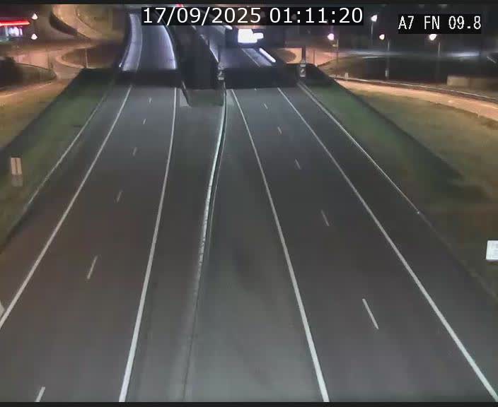 Caméra trafic Luxembourg - A7, Tunnel Gousselerbierg, sortie sud, direction rond-point Lorentzweiler (BK 9.9)