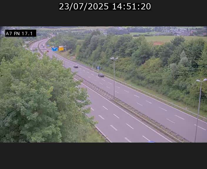 Caméra trafic Luxembourg - A7, Merscherbierg direction Mersch