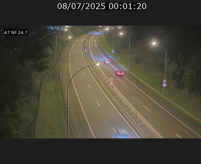 Caméra trafic Luxembourg - A7, Schieren direction Mersch