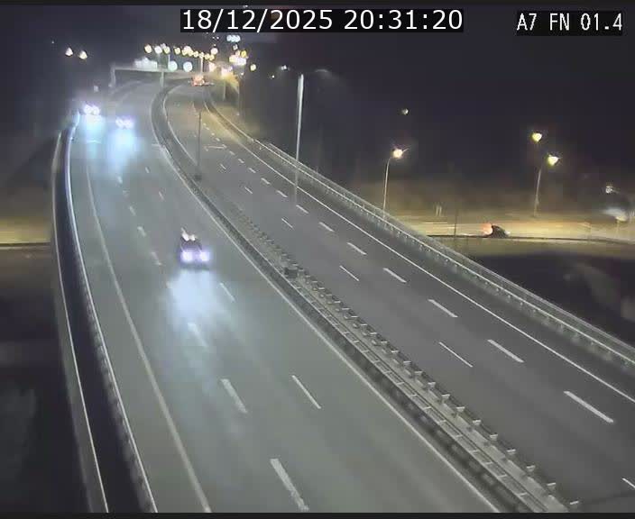 Caméra autoroute Luxembourg A7 - Tunnel Stafelter - direction Echangeur Grünewald