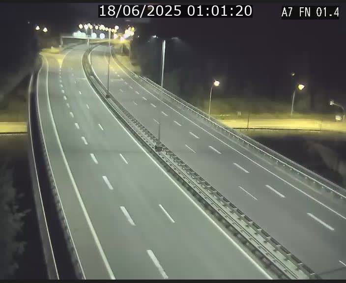 Caméra autoroute Luxembourg A7 - Tunnel Stafelter - direction Echangeur Grünewald