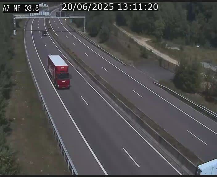 Webcam autoroute A7 au Luxembourg à la sortie du Tunnel Stafelter vers le Nord