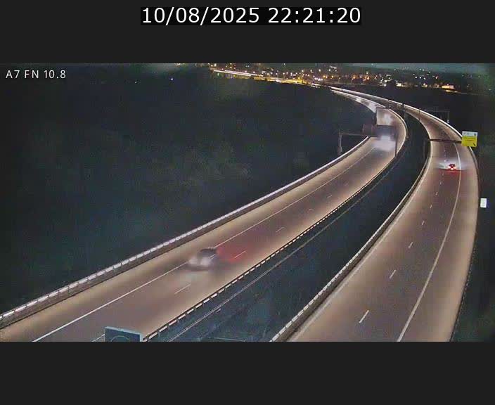 Caméra trafic Luxembourg - A7, Tunnel Gousselerbierg, sortie sud, direction rond-point Lorentzweiler (BK 10.8)
