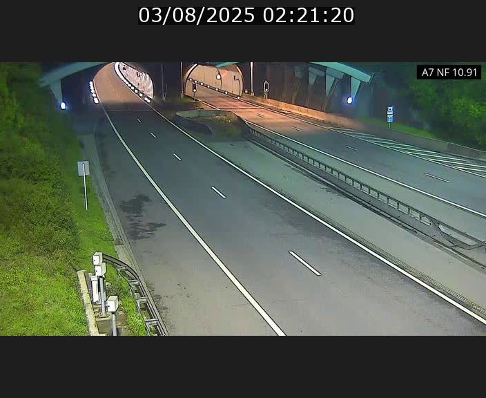 Caméra trafic Luxembourg - A7, Tunnel Gousselerbierg, entrée sud, direction Mersch