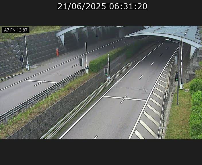 Caméra trafic Luxembourg - A7, Tunnel Gousselerbierg, entrée nord, direction Lorentzweiler