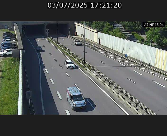 Caméra trafic Luxembourg - A7, Tunnel Mersch, entrée sud, direction Ettelbruck
