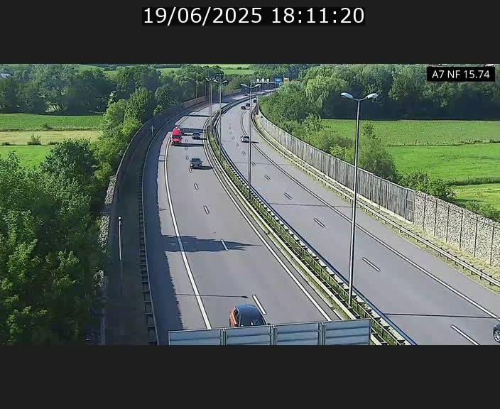 Caméra trafic Luxembourg - A7, Tunnel Mersch, entrée nord, direction Lorentzweiler