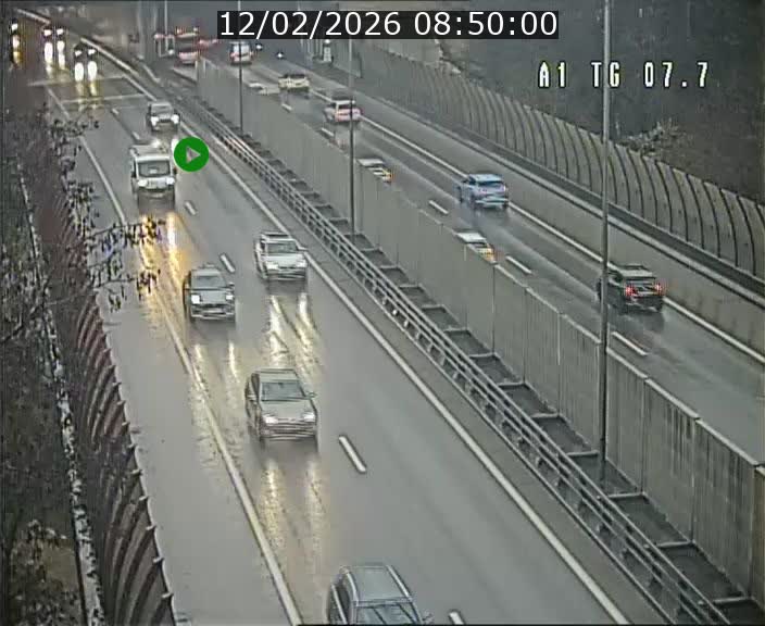 Traffic live webcam Luxembourg Kirchberg - A1 direction Luxembourg-ville - BK 7.7