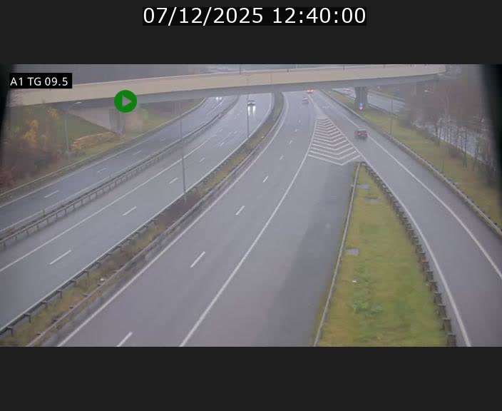 Traffic live webcam Luxembourg Jonction Grünewald - A1 direction Luxembourg-ville - BK 9.5