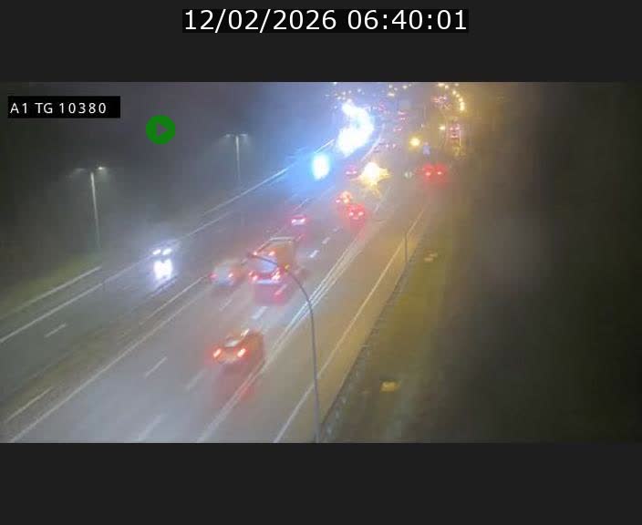 Traffic live webcam Luxembourg Senningerberg - A1 direction Luxembourg Kirchberg - BK 10.3
