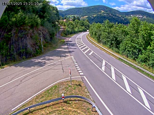 Caméra autoroute France - N66, col du Bussang direction Remiremont