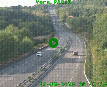 Caméra routière sur l'autoroute A20 à Bessines-sur-Gartempe. Vue orientée vers Paris