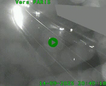 Caméra routière sur l'autoroute A20 à Saint-Pardoux-l'Ortigier, à la jonction avec l'A89. Vue orientée vers Paris