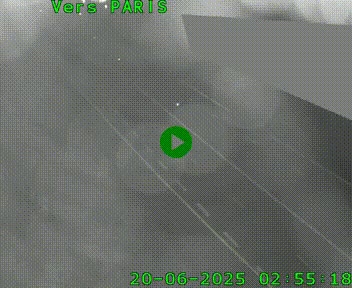 Caméra routière sur l'autoroute A20 à Saint-Pardoux-l'Ortigier, à la jonction avec l'A89. Vue orientée vers Paris