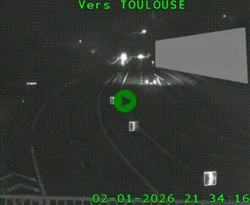 Caméra routière sur l'autoroute A20 à Noailles, en périphérie de Brive-la-Gaillarde. Vue orientée vers Toulouse