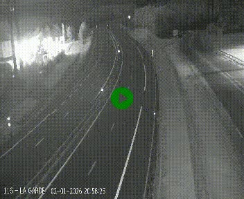 Caméra autoroute A75 à hauteur du col du rocher blanc en direction de Montpellier