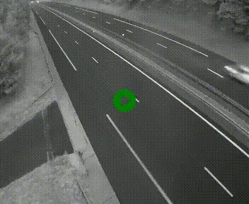Caméra autoroute A75 à hauteur du col des Issartets en direction de Montpellier