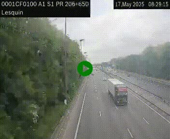 Webcam autoroute A1 à hauteur de Lesquin. Vue orientée vers Lille