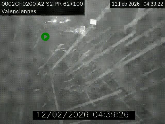 Webcam autoroute A2 à Valenciennes. Vue orientée vers Maubeuge et Mons (Belgique)