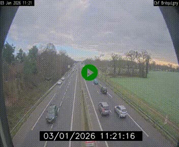 Webcam sur le périphérique de Rennes (N136) à hauteur du quartier Bréquigny, au sud de la ville