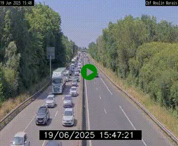 Webcam sur le périphérique de Nantes (N844) entre la Porte de Saint-Luce et la Porte d'Anjou, à l'est de la ville