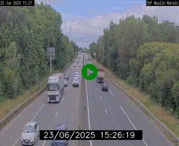 Webcam sur le périphérique de Nantes (N844) entre la Porte de Saint-Luce et la Porte d'Anjou, à l'est de la ville