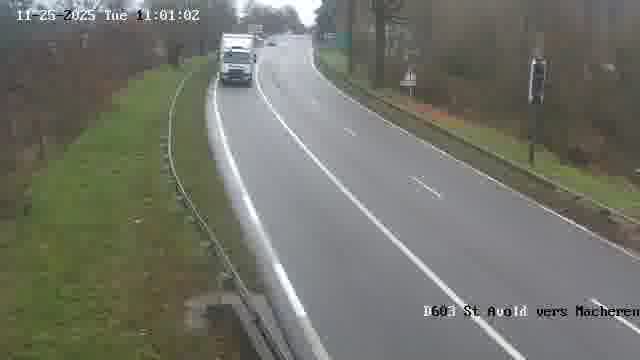 Webcam sur la D603 située à proximité de Saint-Avold. Vue orientée vers Macheren.