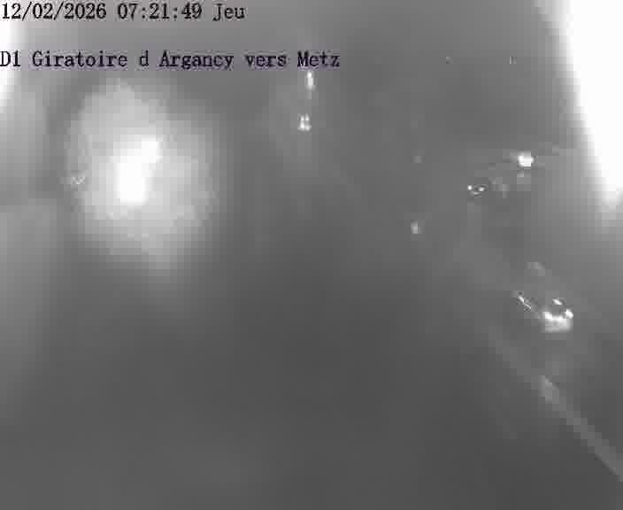 Webcam installée le long de D1 (France) à Argancy, pointée vers Metz, utile pour suivre précisément les conditions de trafic.