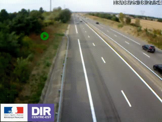 Webcam sur le contournement de Valence, sur la Nationale 7, à la jonction avec la N532, caméra orientée vers Grenoble