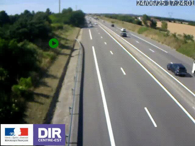 Webcam sur le contournement de Valence, sur la Nationale 7, à la jonction avec la N532, caméra orientée vers Grenoble