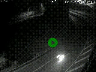 Caméra autoroute à la jonction entre l'A7 et la D301 (Boulevard urbain Sud de Lyon) à Feyzin, au sud de Lyon. Vue orientée vers Mions