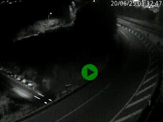 Caméra autoroute à la jonction entre l'A7 et la D301 (Boulevard urbain Sud de Lyon) à Feyzin, au sud de Lyon. Vue orientée vers Mions