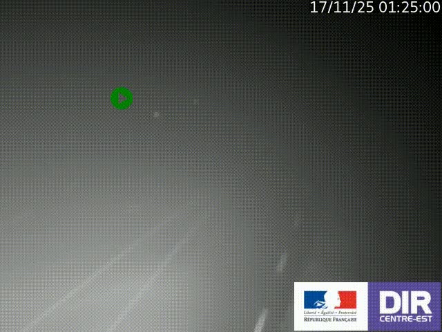 Webcam sur le col Pin Bouchain, vue orientée vers Roanne, en provenance de Lyon sur la nationale 7 (N7)