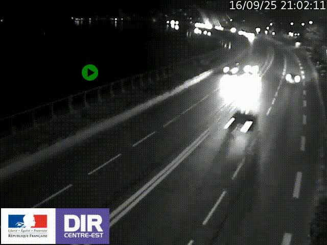 Webcam sur le quai Parjot à Vienne, aux Portes de Lyon, sur la Nationale 7, à la jonction avec le boulevard du Rhône-nord (D1407), caméra orientée vers Lyon
