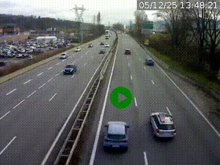 Caméra routière à hauteur des centres commerciaux et de la sortie 14 en direction d'Albertville