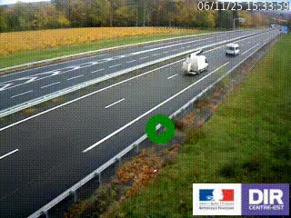 Webcam autoroute sur l'A77 à hauteur de Pouilly-sur-Loire en direction de Nevers