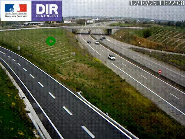 Webcam sur le contournement de Valence, sur la Nationale 7, caméra orientée vers Lyon