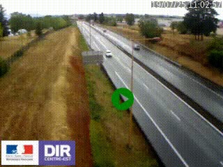 Webcam à Mably, à proximité de Roanne en direction de Moulins sur la N7