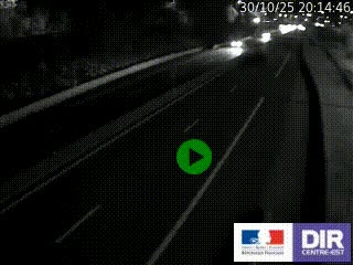 Caméra autoroutière sur l'A47 à hauteur de Givors, a proximité de Lyon. La webcam est orientée vers Lyon