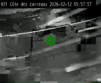 Webcam en haut de la Côte des Carreaux sur la N31 à Avesnes-en-Bray. Vue orientée vers Rouen