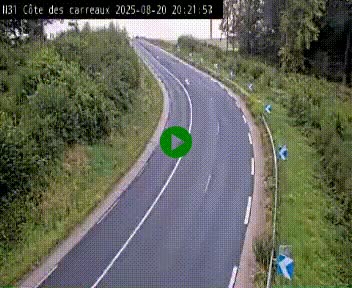 Webcam en haut de la Côte des Carreaux sur la N31 à Avesnes-en-Bray. Vue orientée vers Rouen