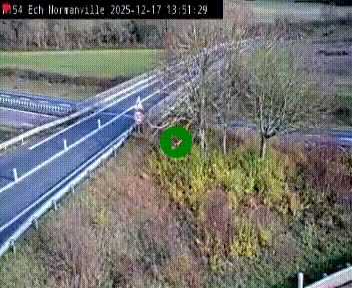 Webcam à hauteur du Leclerc Normanville sur la N154. Vue orientée vers Rouen